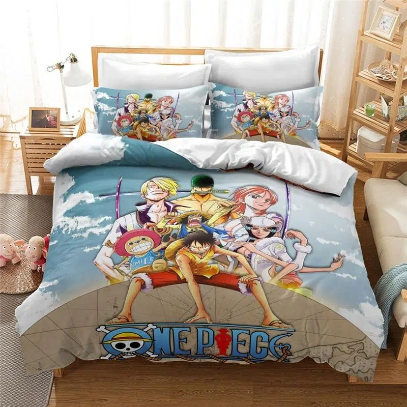 Parure De Lit One Piece Avec Les Personnages Principaux