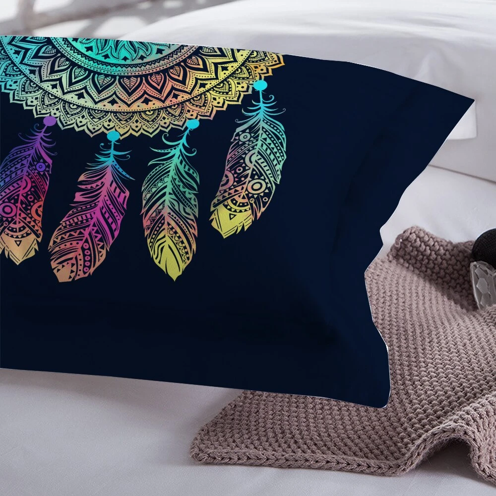 Parure De Lit Attrape-rêve Noir Et Multicolore – Image 3