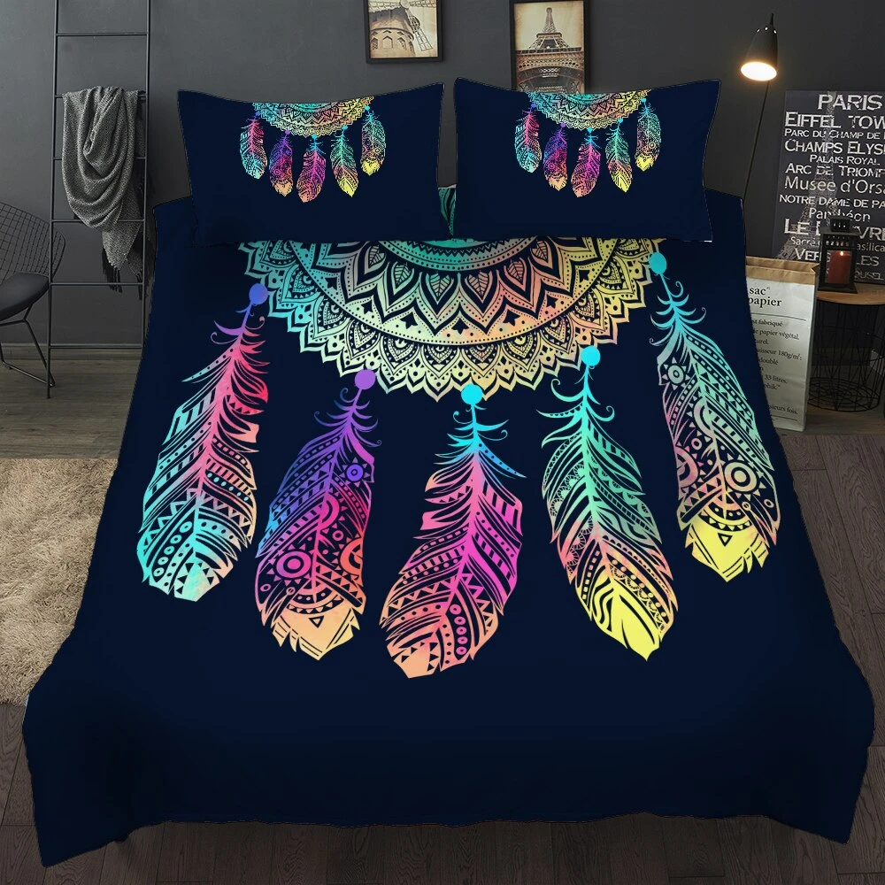 Parure De Lit Attrape-rêve Noir Et Multicolore – Image 2