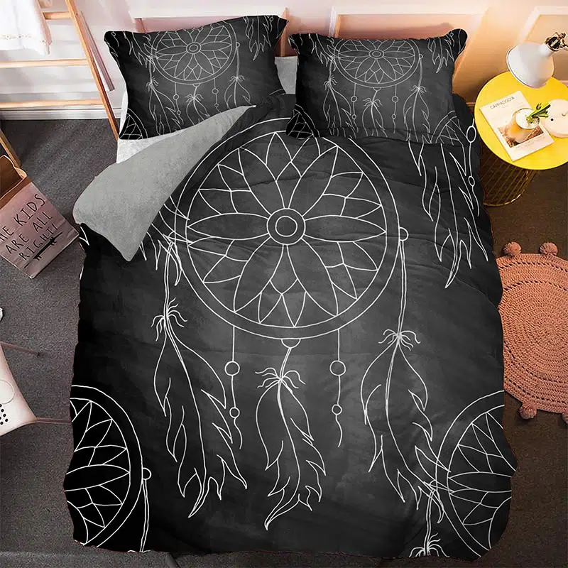 Parure De Lit Attrape-rĂŞve Noir Et Blanc