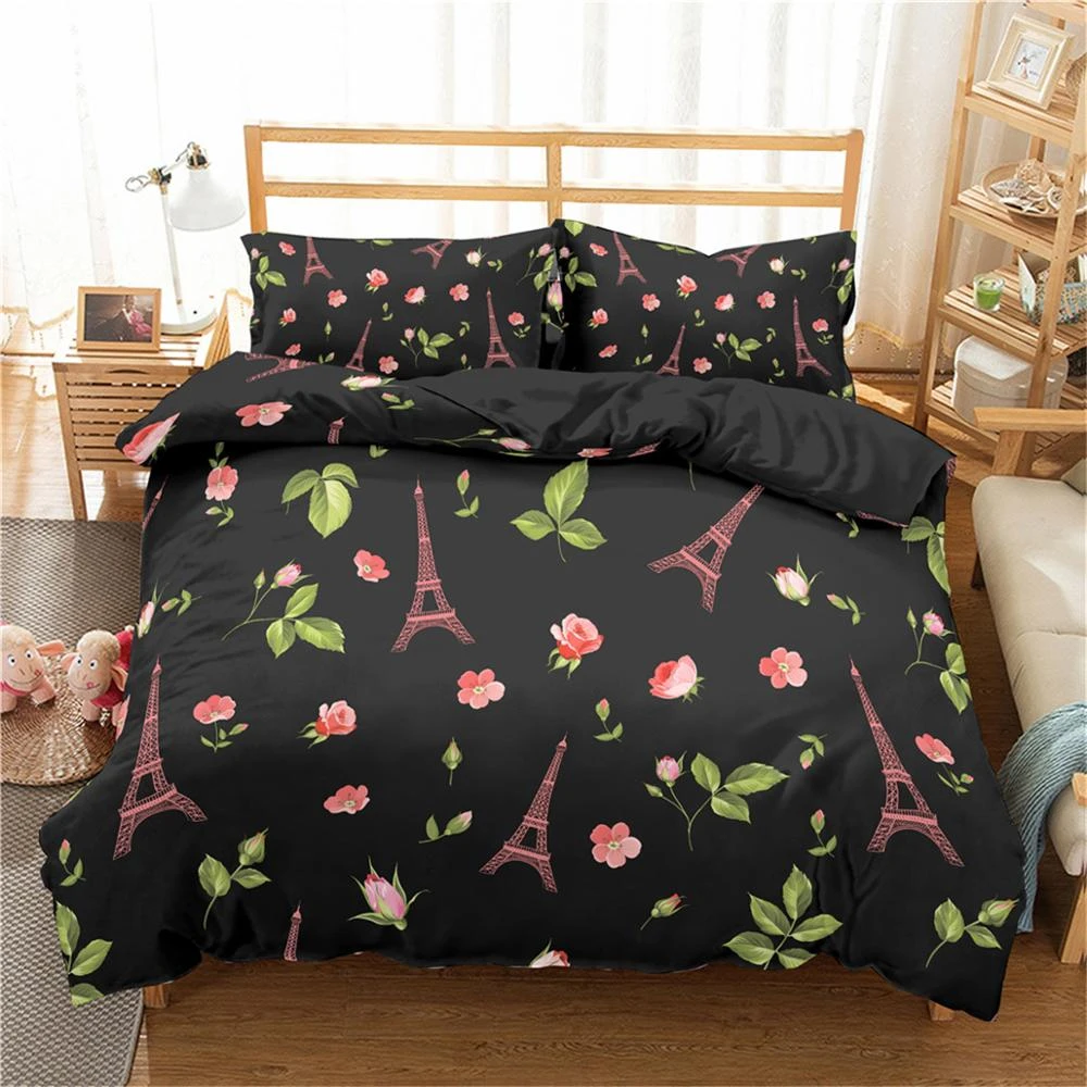 Parure De Lit Paris Noir