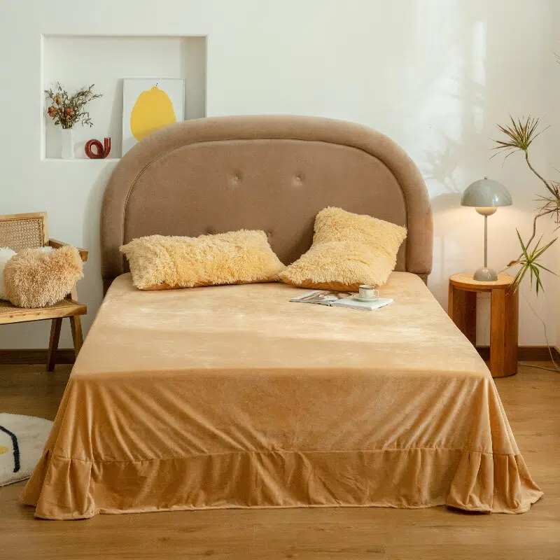 Parure De Lit Effet Fourrure Beige – Image 10