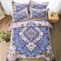 Parure De Lit Style Bohème Bleu