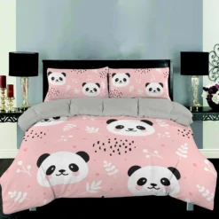 Parure De Lit Panda Rose