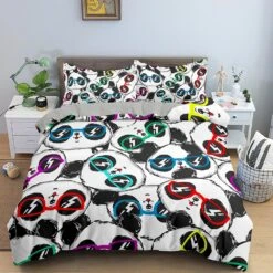 Parure De Lit Panda Lunettes De Soleil