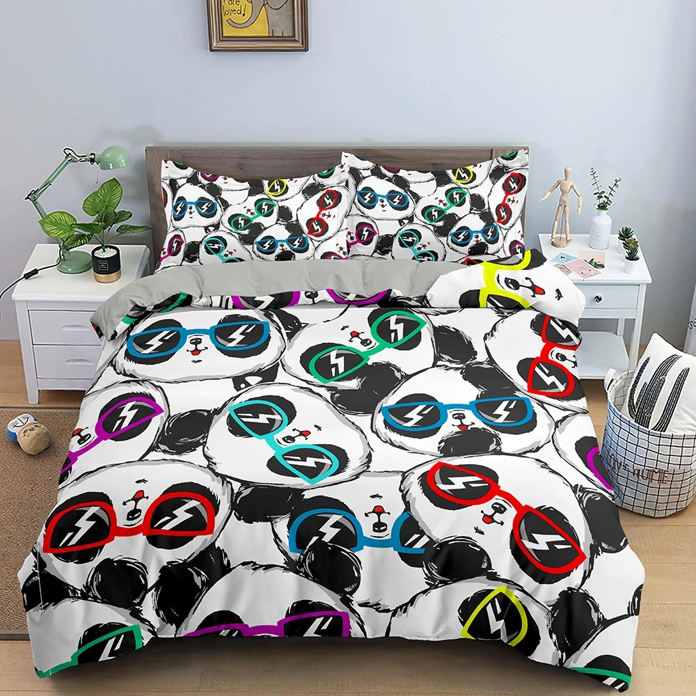 Parure De Lit Panda Lunettes De Soleil