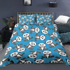 Parure De Lit Bleu Pandas