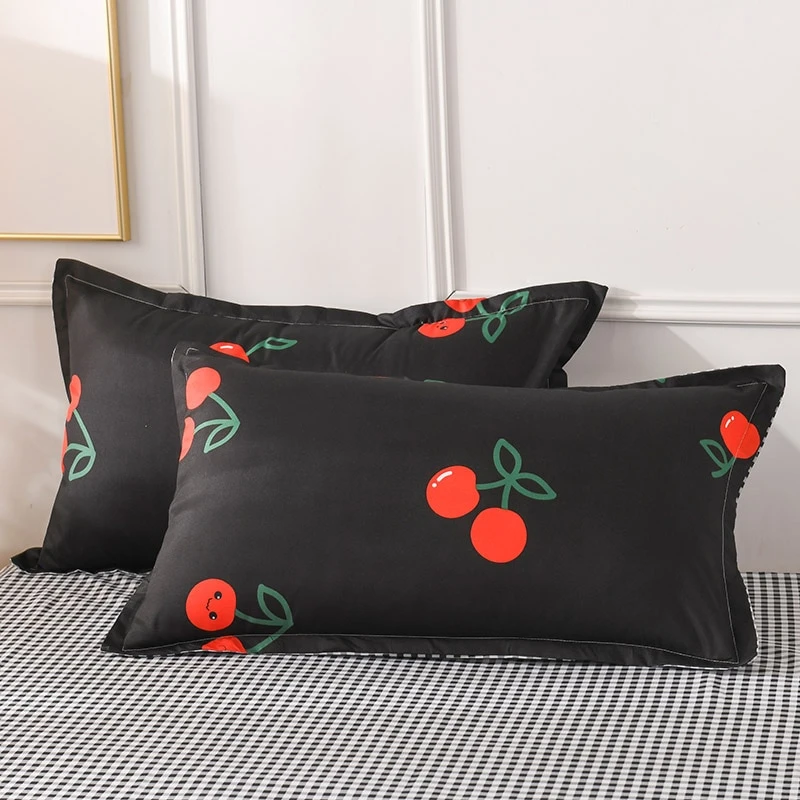 Parure De Lit Noir Motif Cerises – Image 6