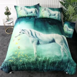 Parure De Lit Licorne Dans La Foret