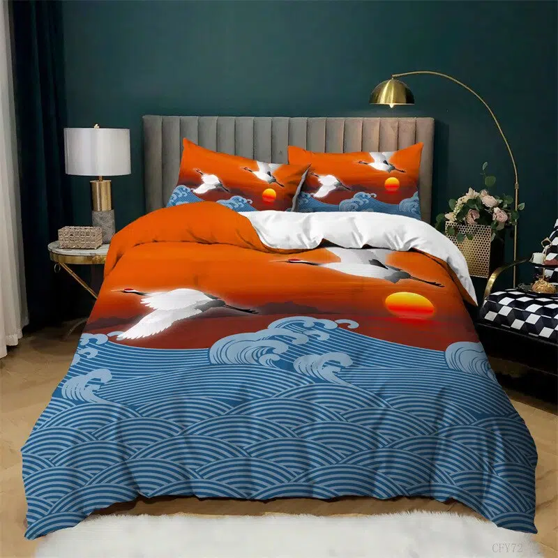 Parure De Lit Japon Rouge