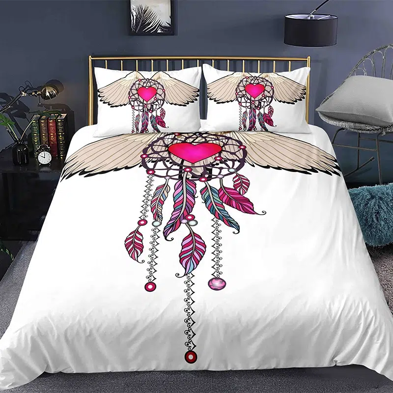 Parure De Lit Attrape Rêve Avec Imprimé Ailes D’ange