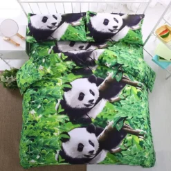 Parure De Lit Panda Tout Mignon Vert