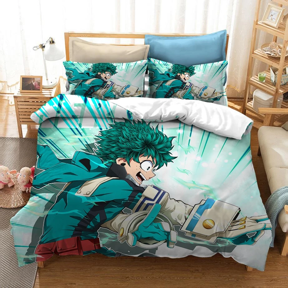 Parure De Lit Izuku Midoriya En Plein Combat