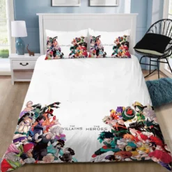 Parure De Lit Blanche The Vilain Vs The Héros My Hero Academia