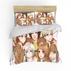 Parure De Lit à Motif Personnages Attaque De Titans