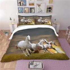 Parure De Lit Coucher De Soleil Motif Chevaux