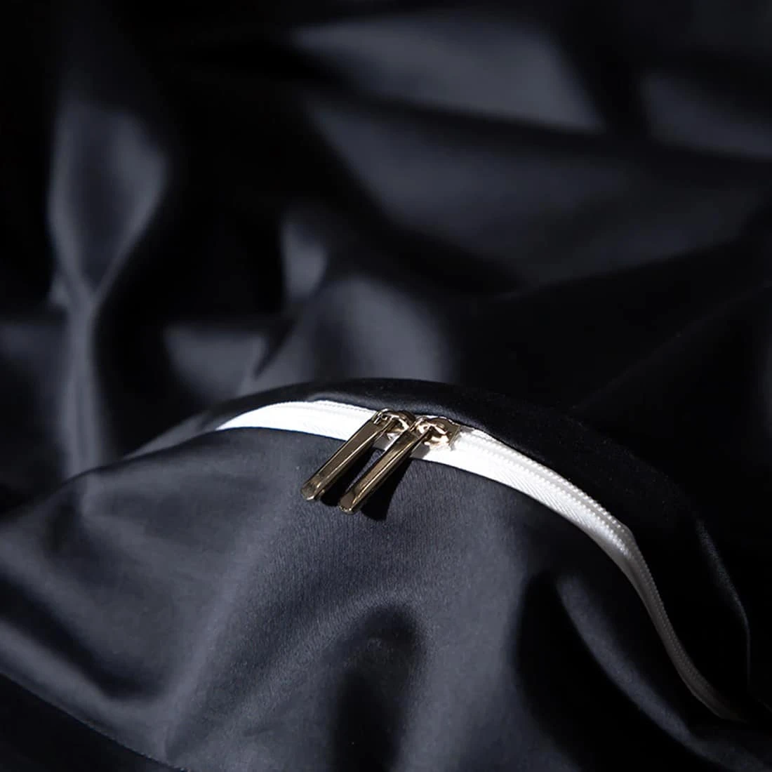 Parure De Lit Noire En Coton Égyptien – Image 4