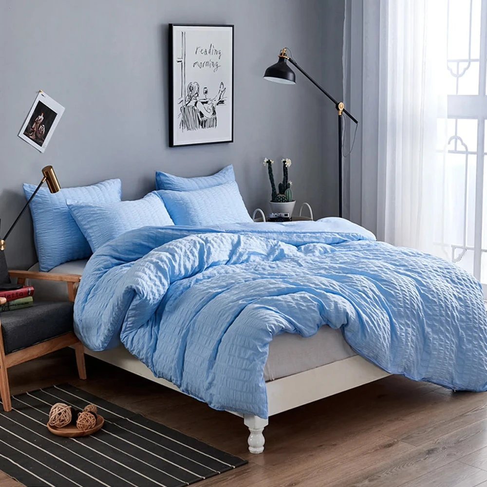 Parure De Lit Classique Bleu – Image 2