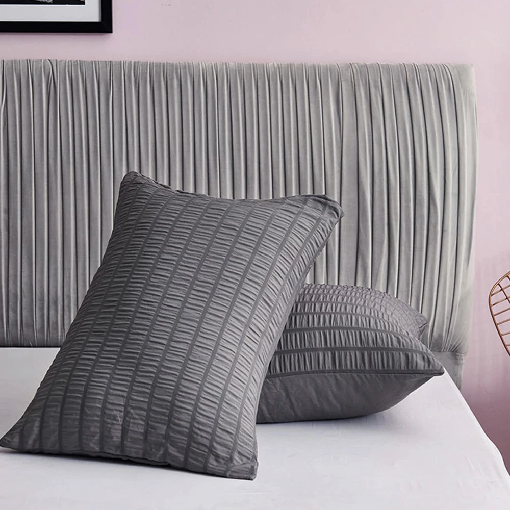 Parure De Lit Classique Grise Foncé – Image 2