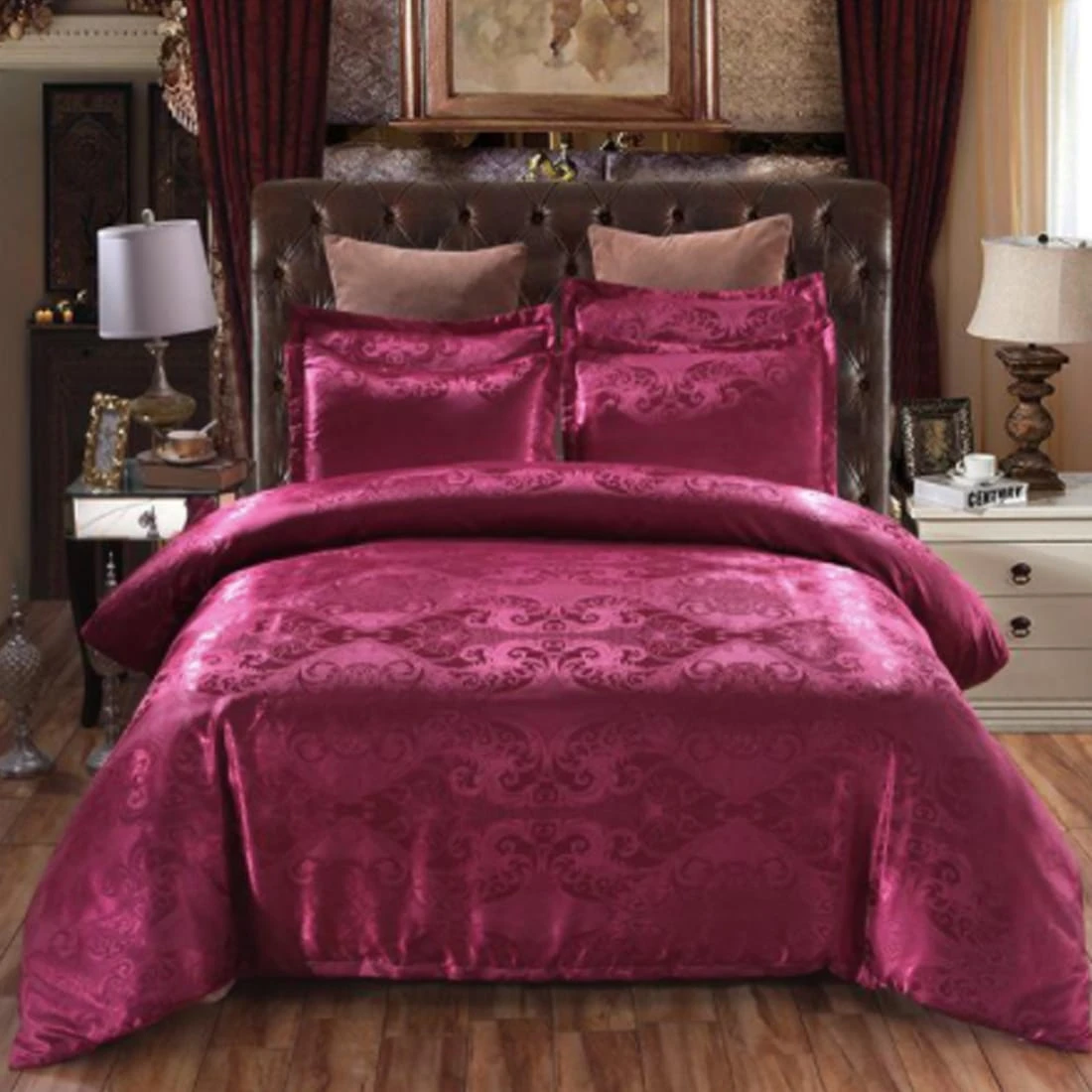Parure De Lit Royale Rouge Framboise