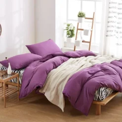 Parure De Lit Unie Mauve